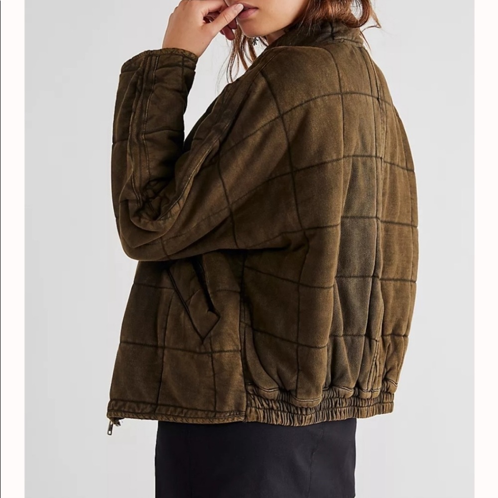 NWT Free People Quilted Dolman Sleeve Knit Jacket Size Small